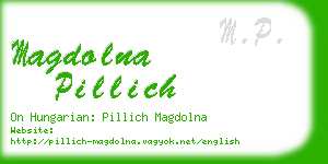 magdolna pillich business card